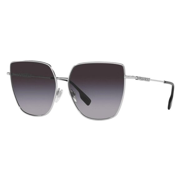 New Authentic  BURBERRY Alexis Silver Butterfly BE3143 10058G Sunglasses Women - Picture 1 of 4